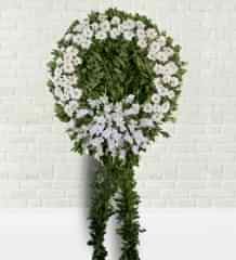 Beyaz Gerbera Cenaze Çelengi